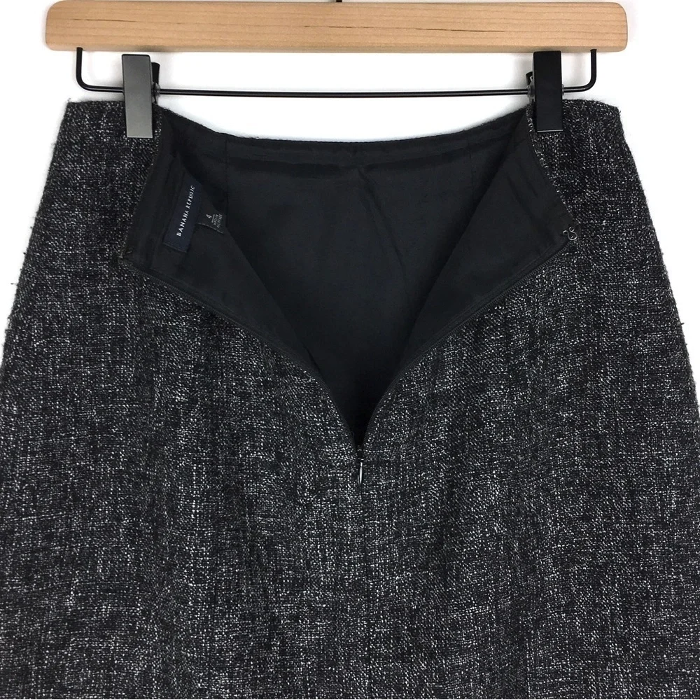 BANANA REPUBLIC Pencil Skirt Wool Tweed Dark Academia Classic Style Size 4